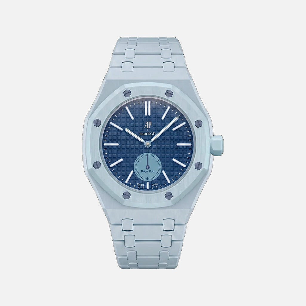 Wrist Strap for Swatch x Audemars Piguet Royal Pop Lan Ba, Bioceramic / Light Blue