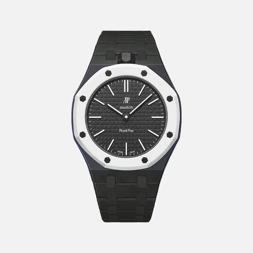 Wrist Strap for Swatch x Audemars Piguet Royal Pop Ocho Negro, Bioceramic / Black