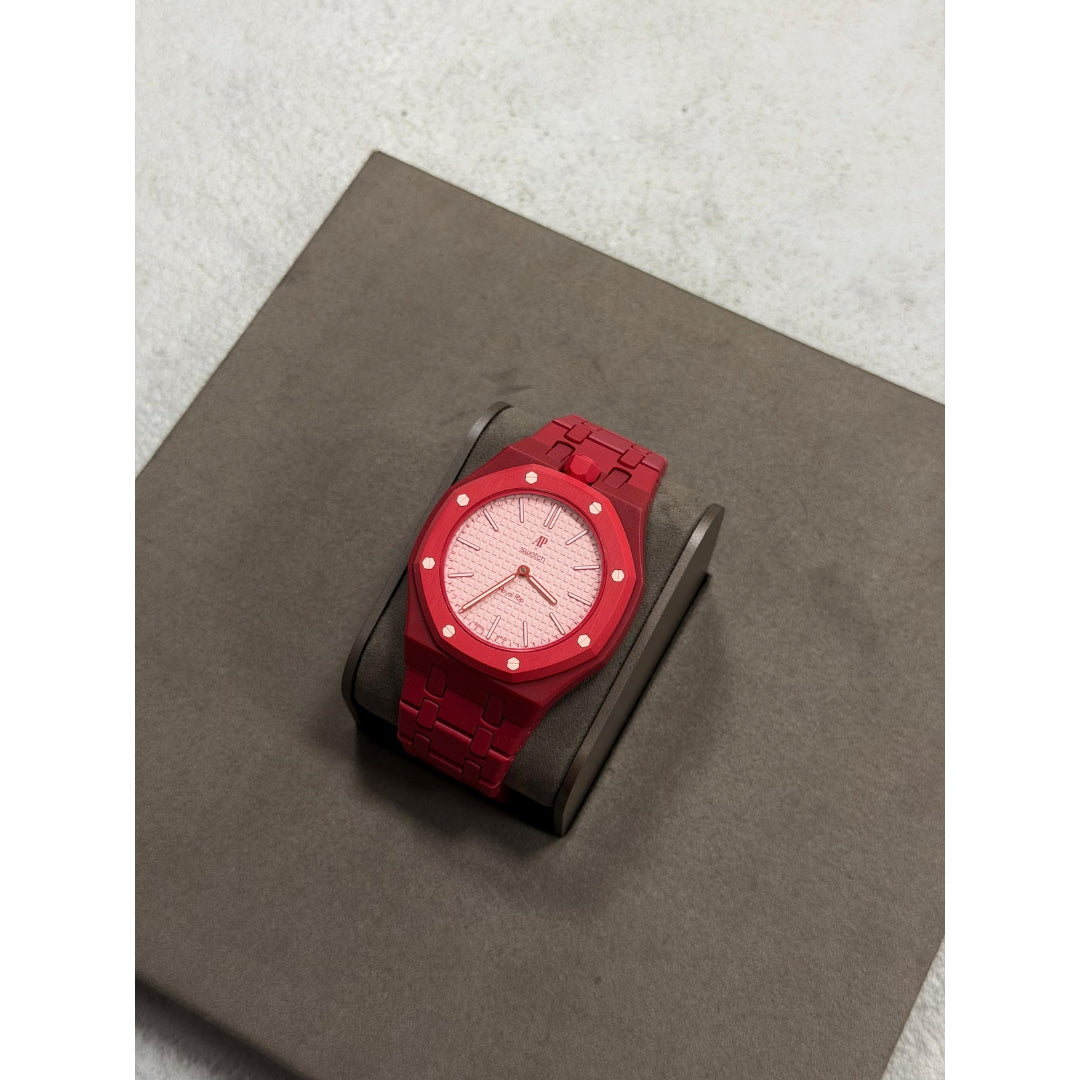 Wrist Strap for Swatch x Audemars Piguet Royal Pop Otto Rosso, photographed