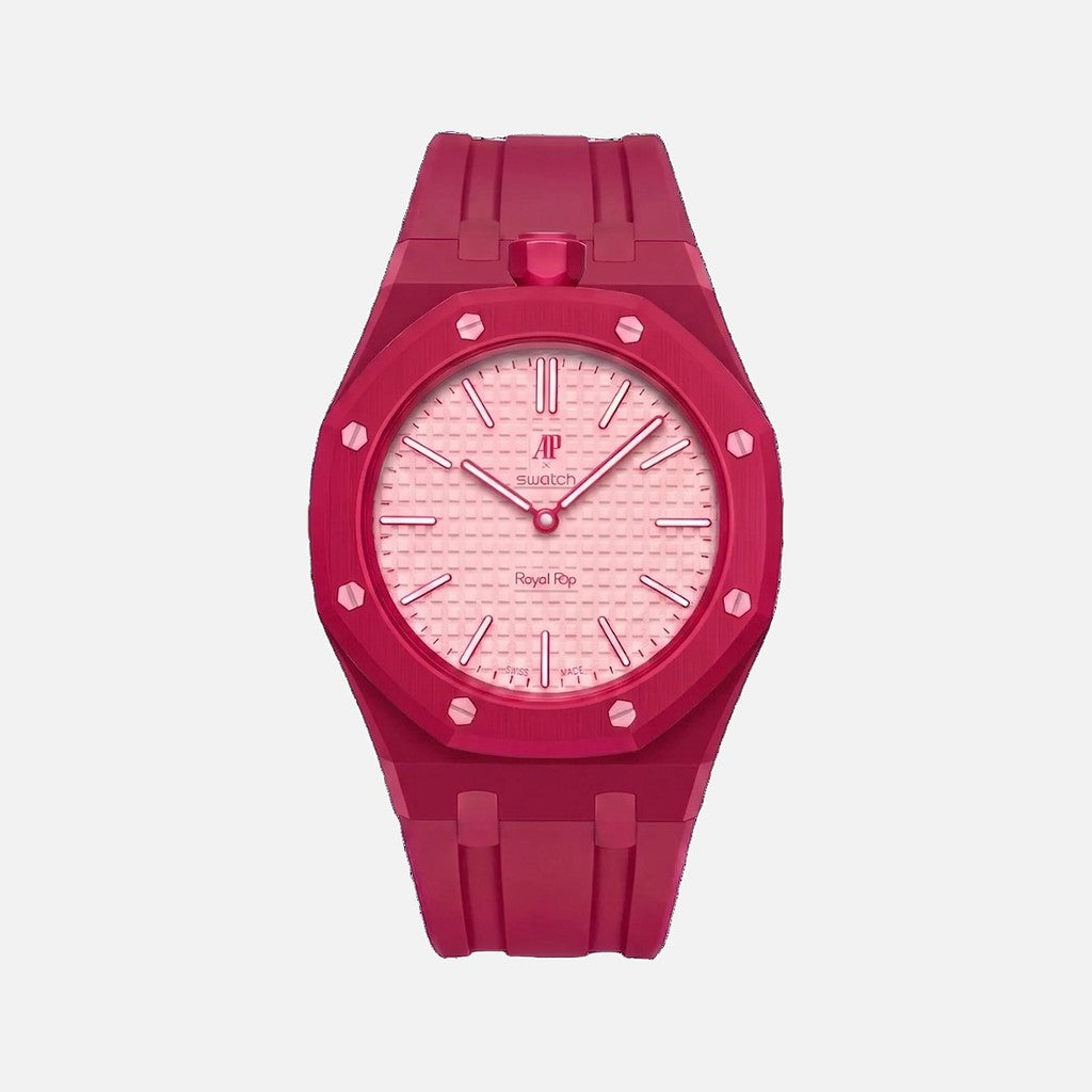 Wrist Strap for Swatch x Audemars Piguet Royal Pop Otto Rosso, Rubber / Red