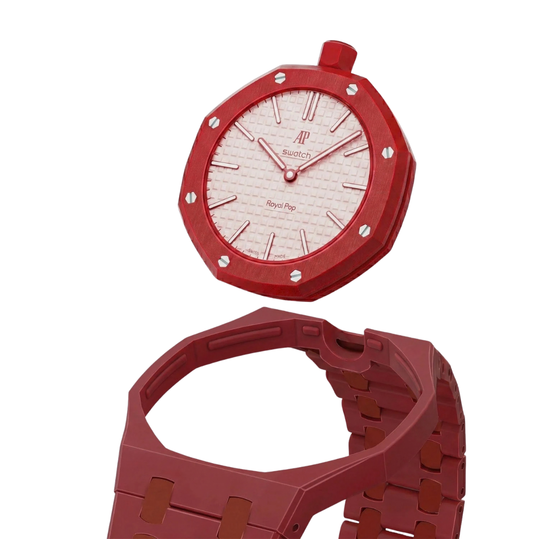 Wrist Strap for Swatch x Audemars Piguet Royal Pop Otto Rosso, photographed