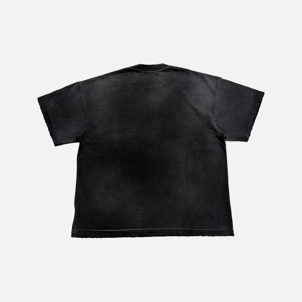 Satoshi Nakamoto distressed Tourist City Landscape t-shirt in black/grey, view 2