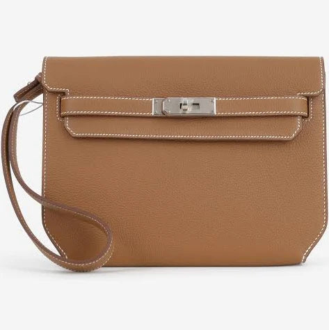 Hermès Kelly Dépêches 25 - Gold Togo Palladium Hardware
