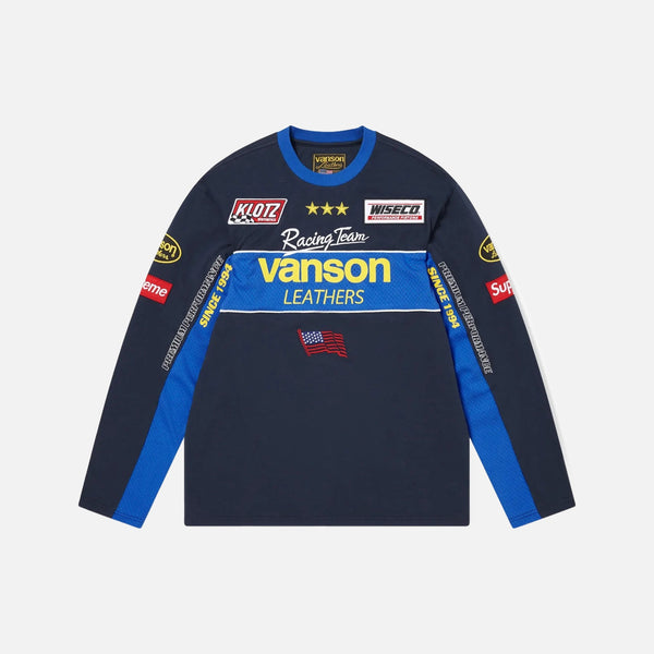 Supreme x Vanson L/S Navy Top (SS26)