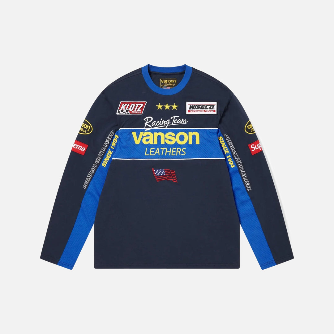 Supreme x Vanson L/S Navy Top (SS26)