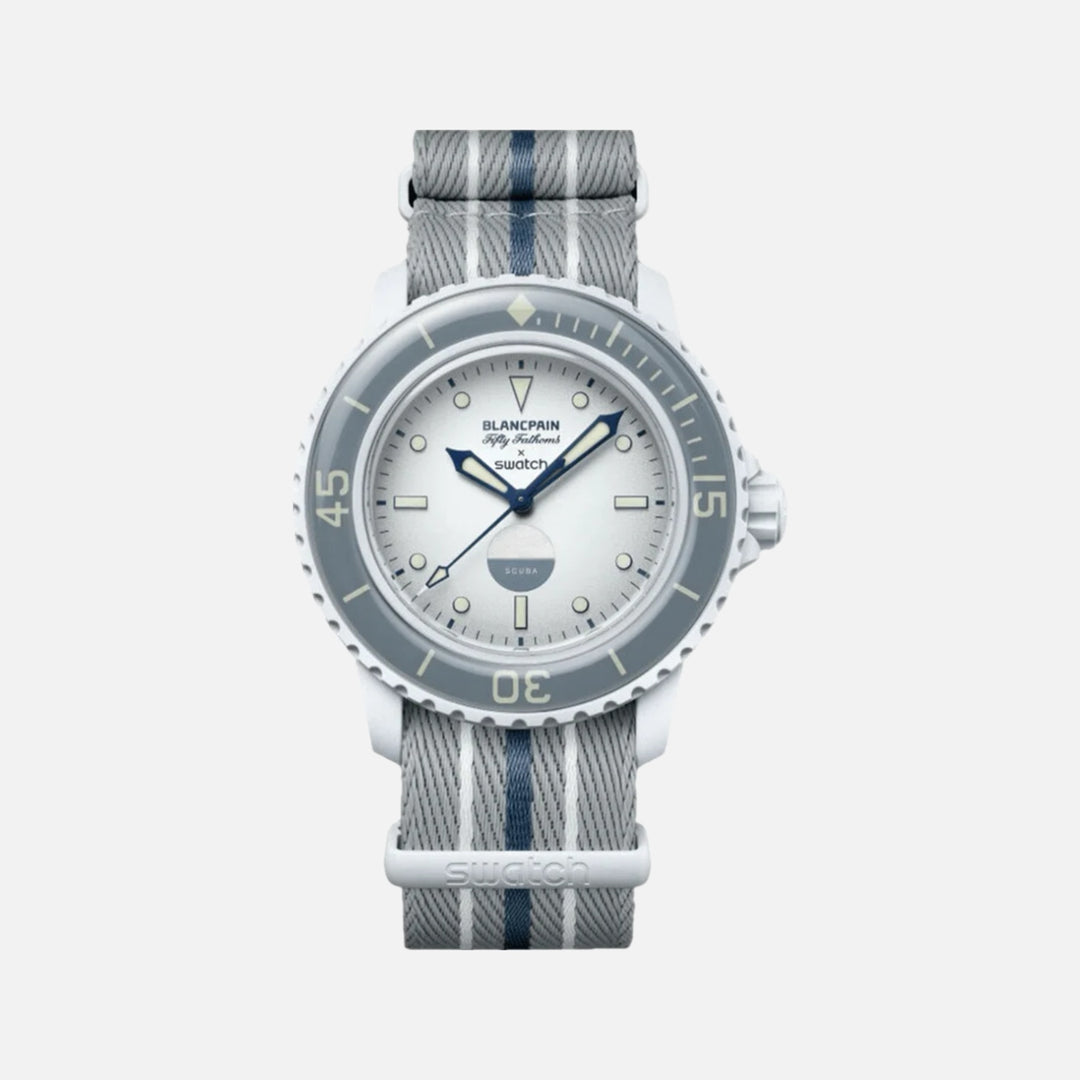 Swatch X Blancpain Bioceramic Scuba Fifty Fathmos Antarctic Ocean