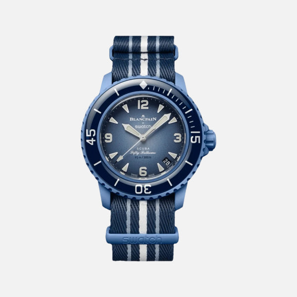 Swatch X Blancpain Bioceramic Scuba Fifty Fathmos Atlantic Ocean