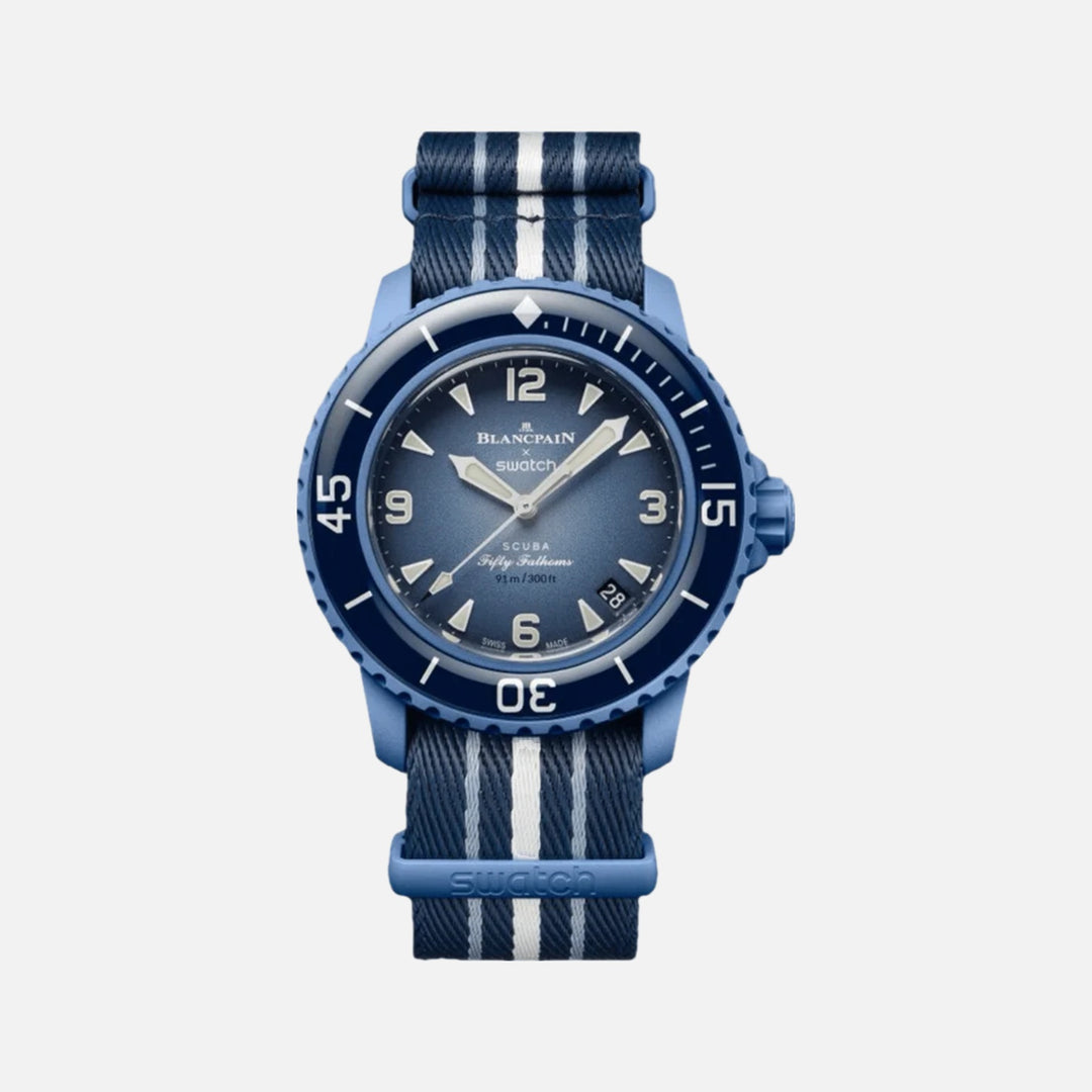 Swatch X Blancpain Bioceramic Scuba Fifty Fathmos Atlantic Ocean