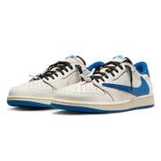 Fragment Design X Travis Scott X Air Jordan 1 Retro Low OG SP Sail Military Blue