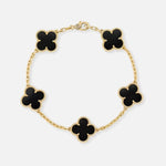 Load image into Gallery viewer, Vintage clover bracelet Onyx