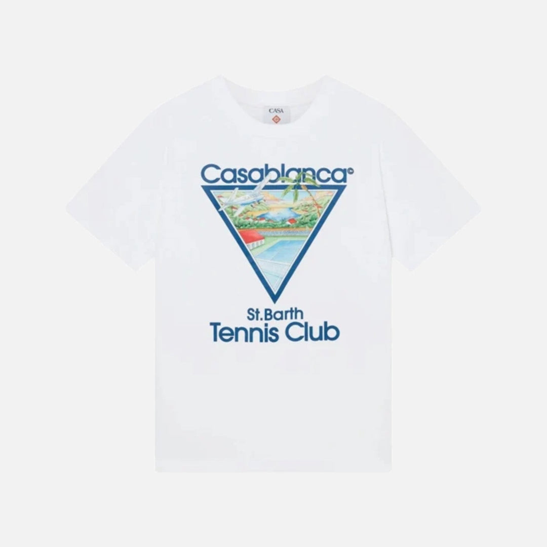 CASABLANCA ST. BARTH TENNIS CLUB ICON SHORT SLEEVE T‑SHIRT WHITE - view 1