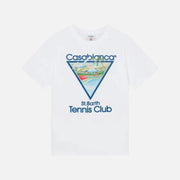 CASABLANCA ST. BARTH TENNIS CLUB ICON SHORT SLEEVE T‑SHIRT WHITE - view 1