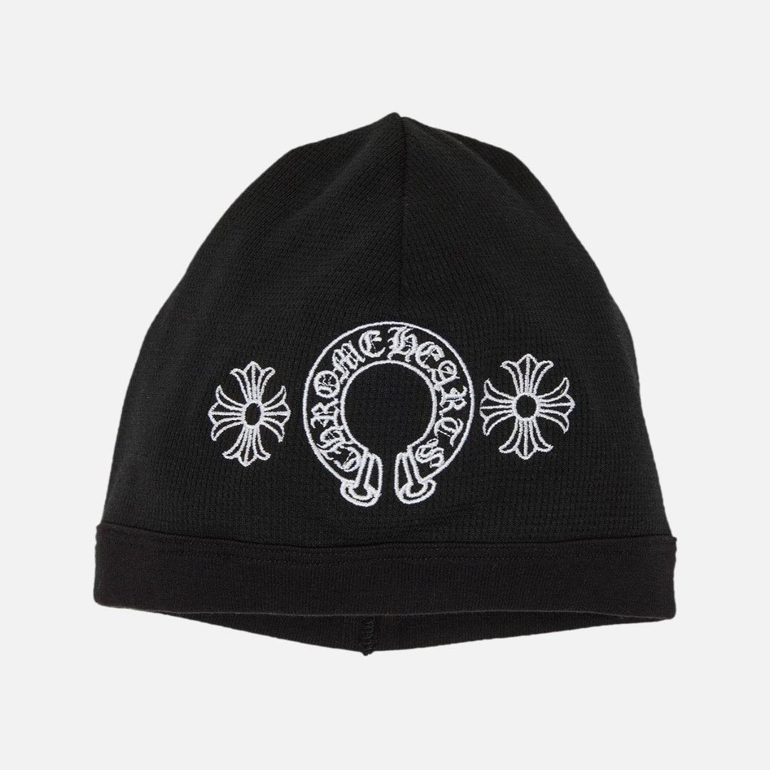 Chrome Hearts Biker Thermal Horseshoe Beanie Black - front