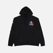 Chrome Hearts Multicolour Cemetery Cross Hoodie Black - front