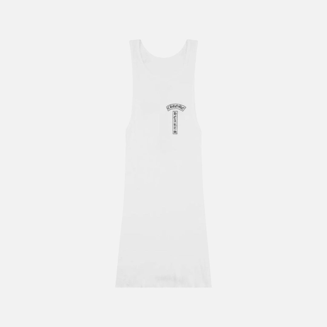Chrome Hearts T-Bar Cross Logo Vest White - front