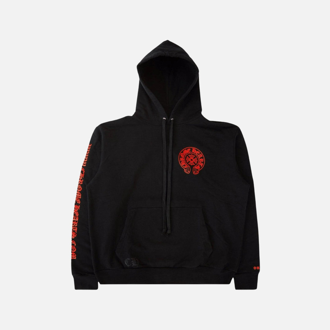 Chrome Hearts Web Exclusive Horseshoe Hoodie Black/Red - front