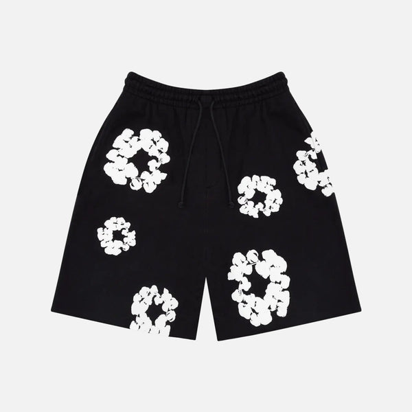Denim Tears The Cotton Wreath Sweatshorts Black - view 1