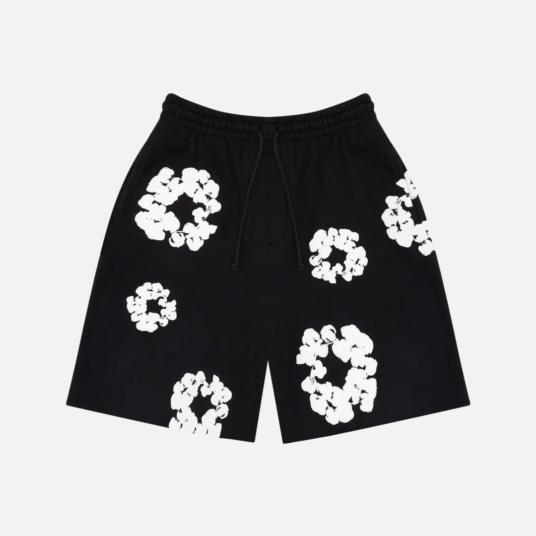 Denim Tears The Cotton Wreath Sweatshorts Black - view 1