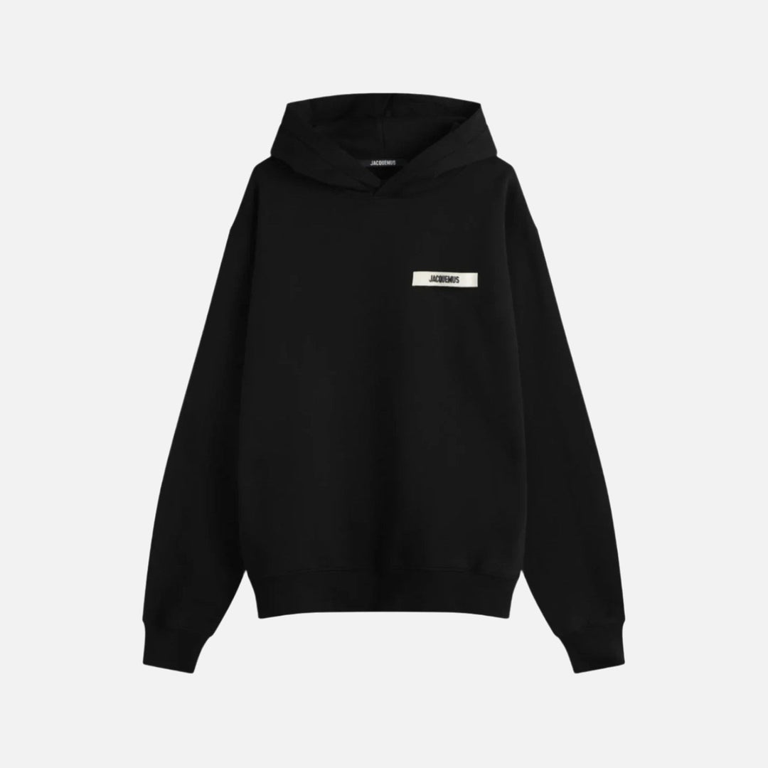 Jacquemus Gros Grain Logo Hoodie Black - view 1