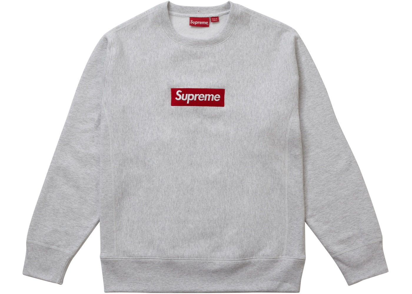 Supreme Box Logo Crewneck (Fw18) Ash Grey