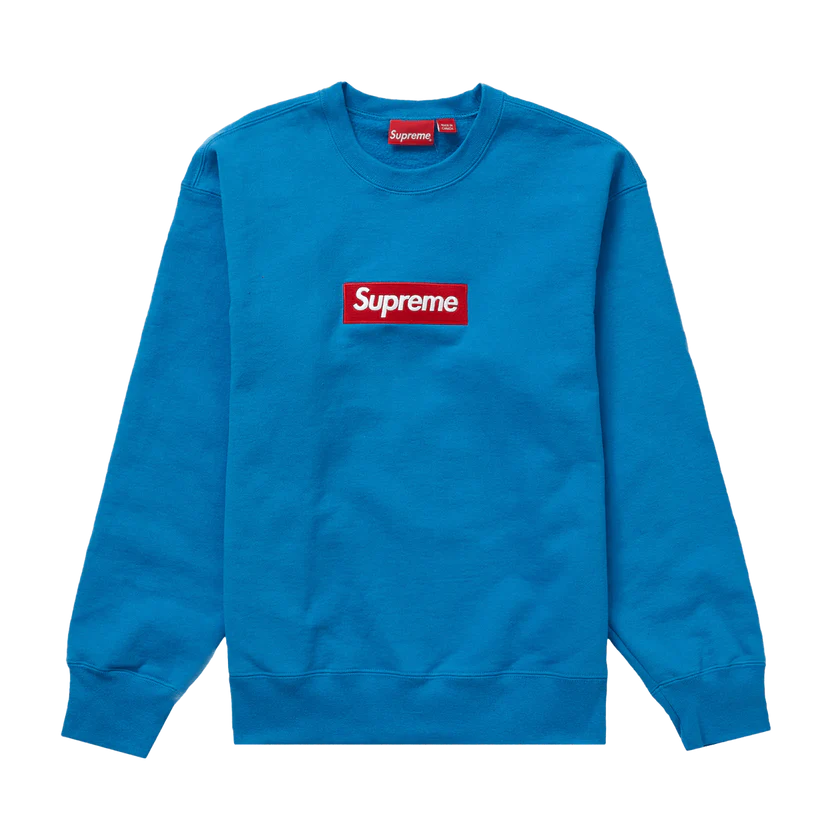 Supreme Box Logo Crewneck 'Blue' (FW22) — CrepsUK