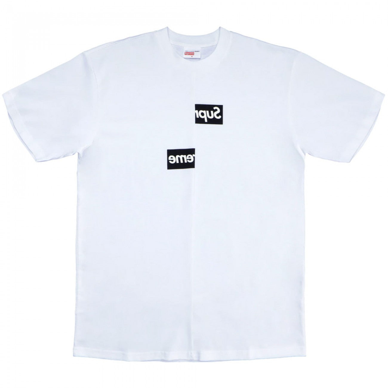 Supreme Comme Des Garcons Shirt Split Box Logo Tee White