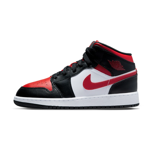 Nike Air Jordan 1 Mid Gs 'Black Fire Red'