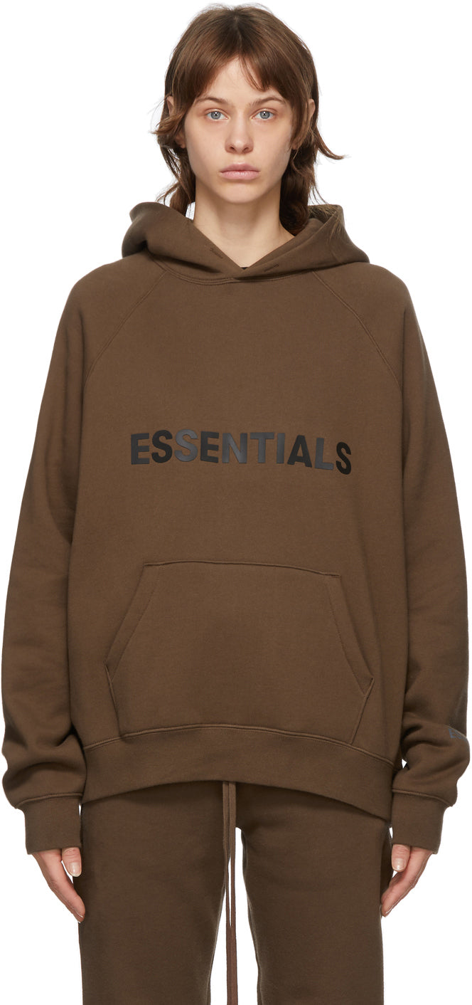 Fear of God ESSENTIALS Brown Hoodie Hype Locker UK Crepsuk