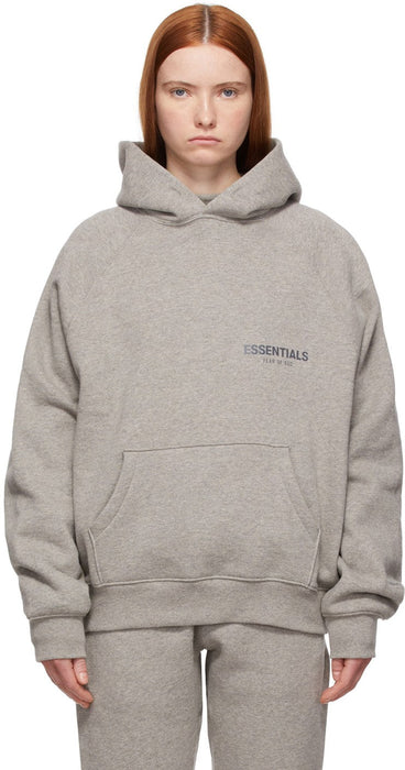 Fear Of God Essentials Heather Oatmeal Core Collection Hoodie