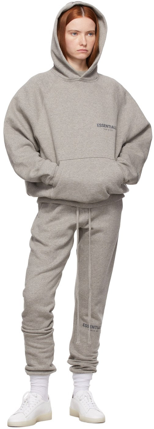 Fear Of God Essentials Heather Oatmeal Core Collection Hoodie
