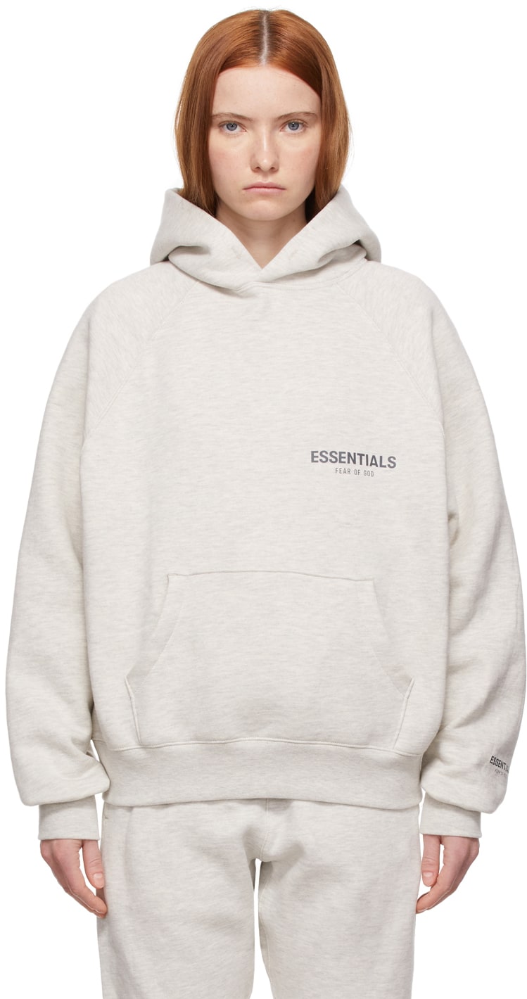 Fear Of God Essentials Light Heather Oatmeal Core Collection Hoodie