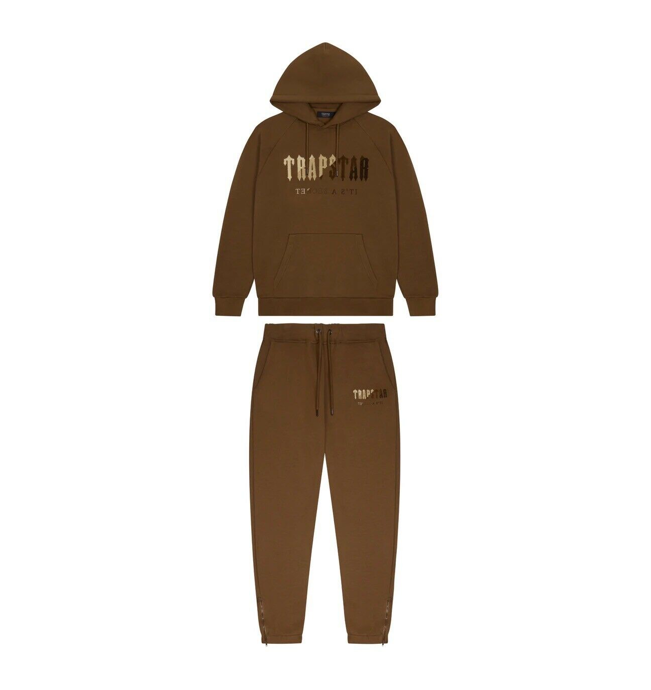 Trapstar Chenille Decoded Hooded Tracksuit - Earth Brown