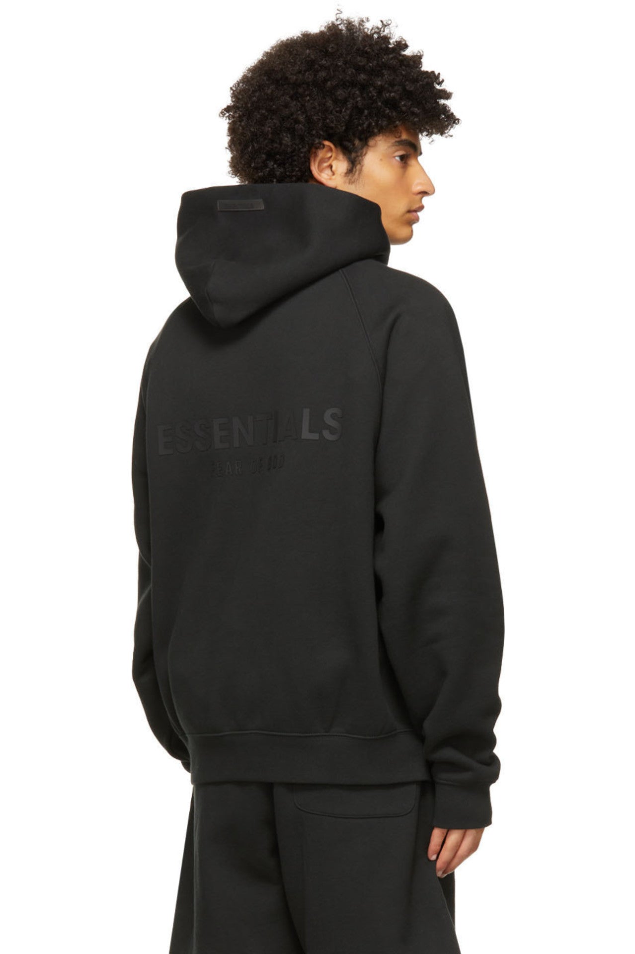 Essentials black hoodie best sale