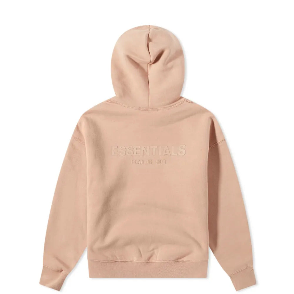 Fear of god essentials pink hoodie sale