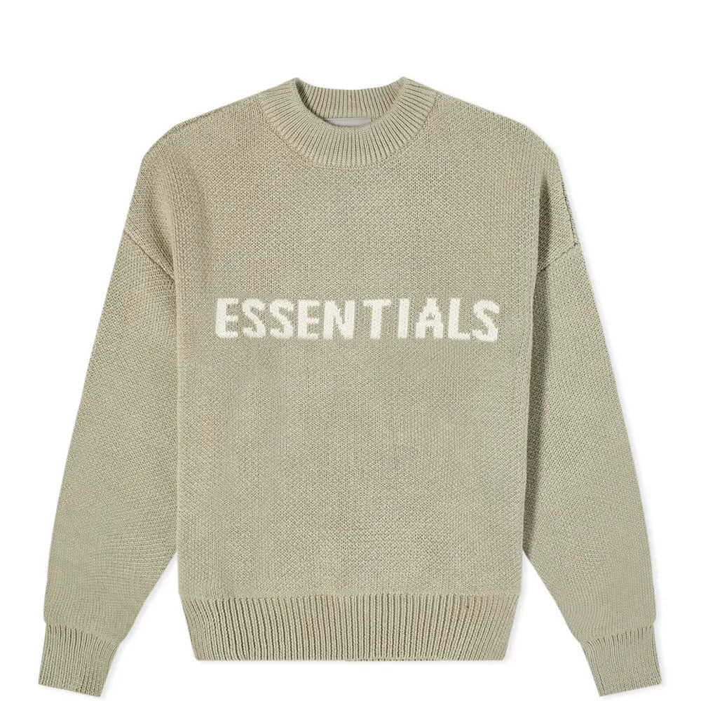 Fear Of God Essentials Pistachio Knit Sweatshirt Kids