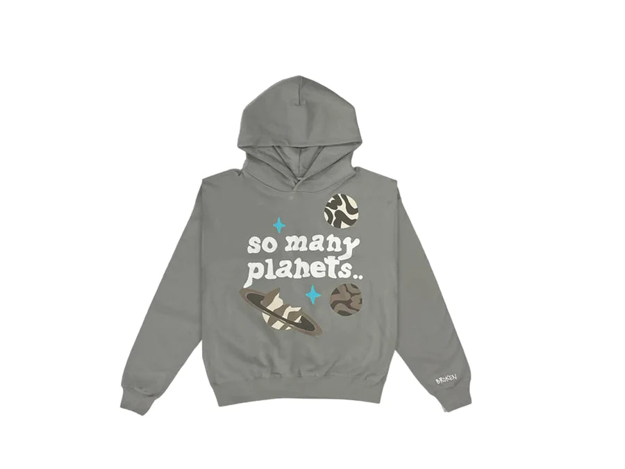 BROKEN PLANET 'SO MANY PLANETS' GREY HOODIE