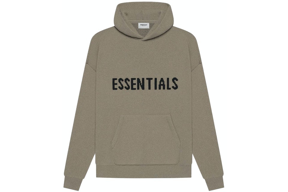 Fear Of God Essentials Taupe Knit Hoodie