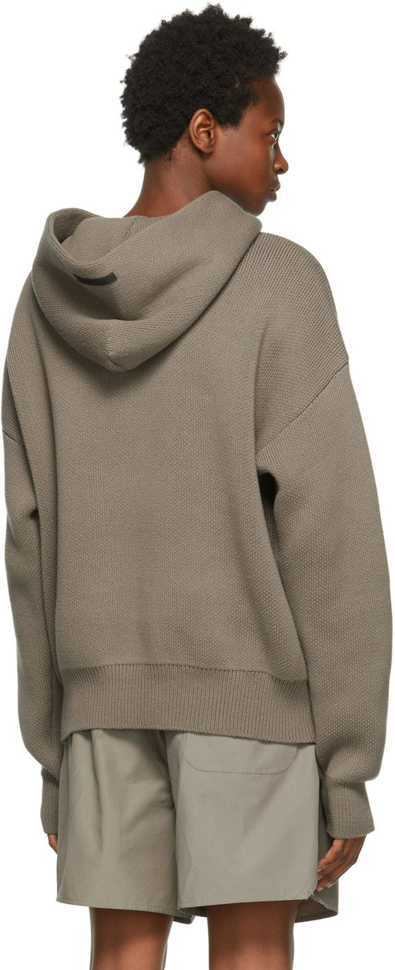 Fear Of God Essentials Taupe Knit Hoodie