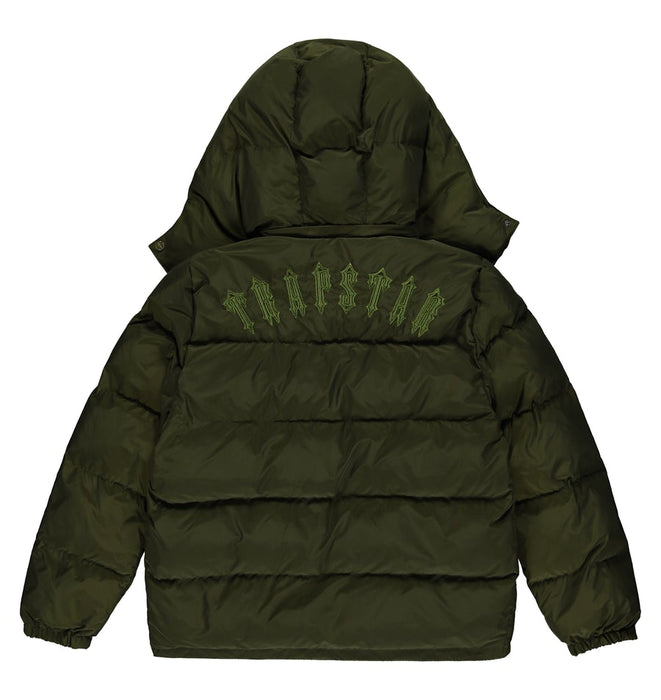 Trapstar Irongate Detachable Hooded Puffer Jacket - Olive
