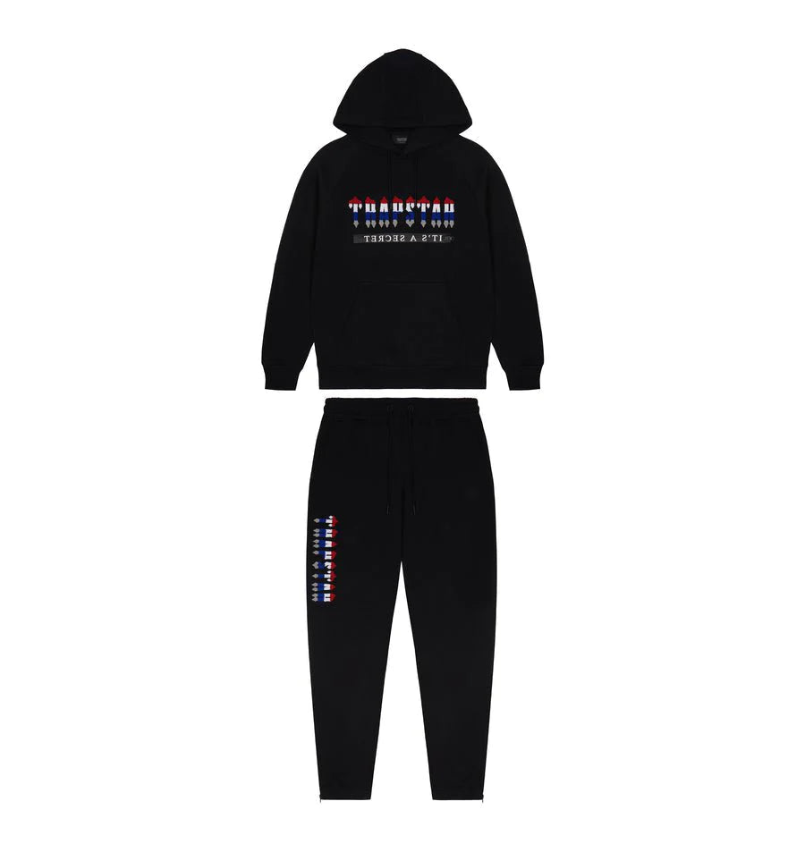 Trapstar Chenille Decoded 2.0 Hooded Tracksuit - Black Revolution