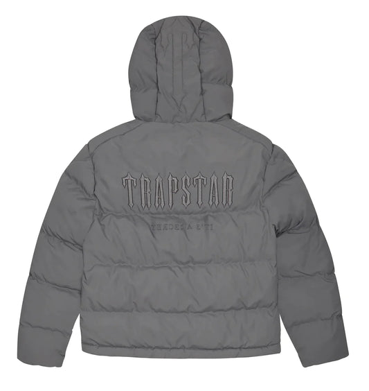 Trapstar Decoded Hooded Puffer Jacket 2.0 - Grey