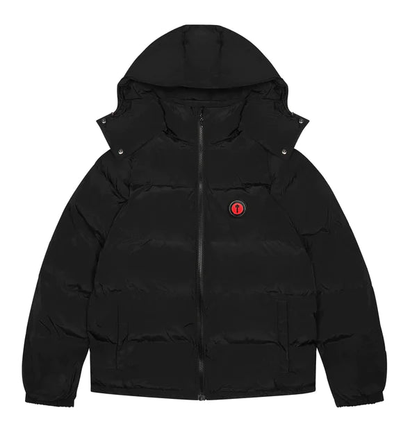 Trapstar Irongate Detachable Hooded Puffer Jacket - Black / Infrared