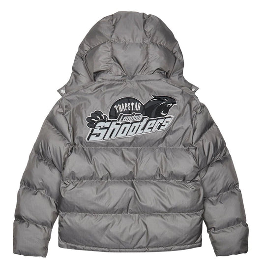 Trapstar Shooters Hooded Puffer Jacket - Grey