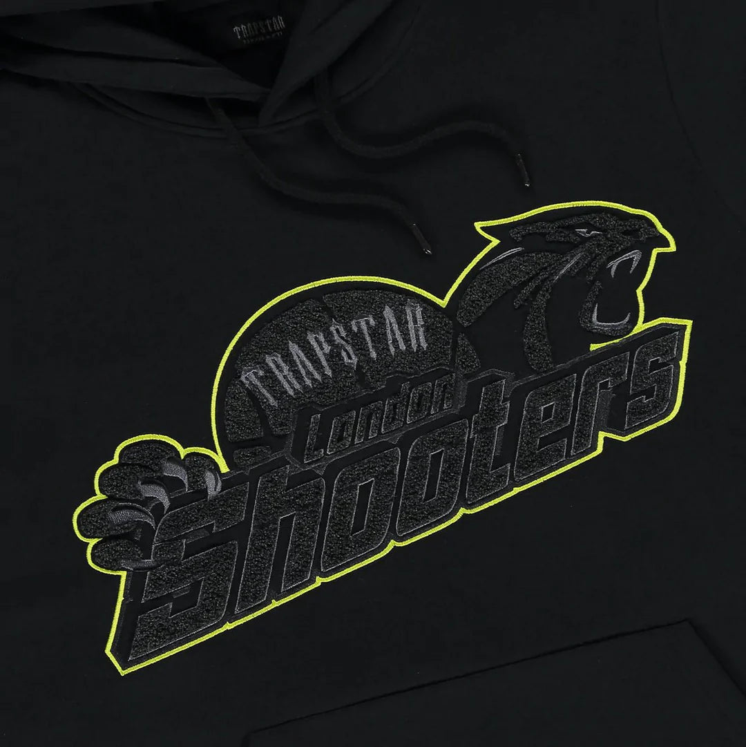 Trapstar Shooters Hooded Tracksuit - Black / Lime